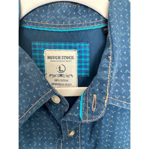 Rough Stock Panhandle Slim Pearl Snap Long-Sleeve Button-Down Men's Rodeo Shirt - Picture 4 of 8